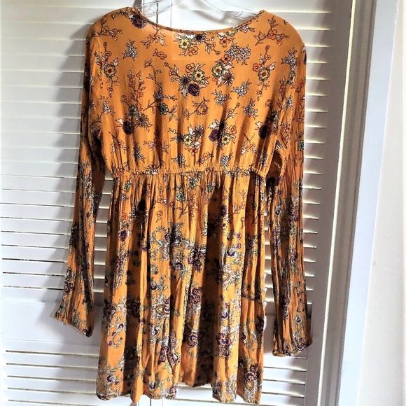 Patrons of Peace Orange Floral Empire Waist Dress - Picture 7 of 8